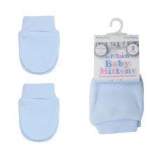 PRP117-B: Blue 2 Pack Premature Anti-Scratch Mittens